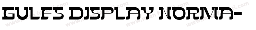 Gulfs Display Norma字体转换